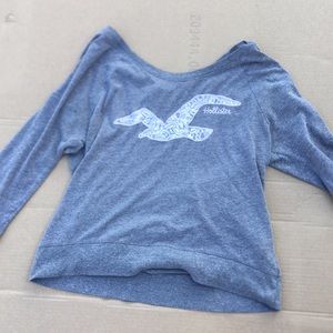 Grey hollister top